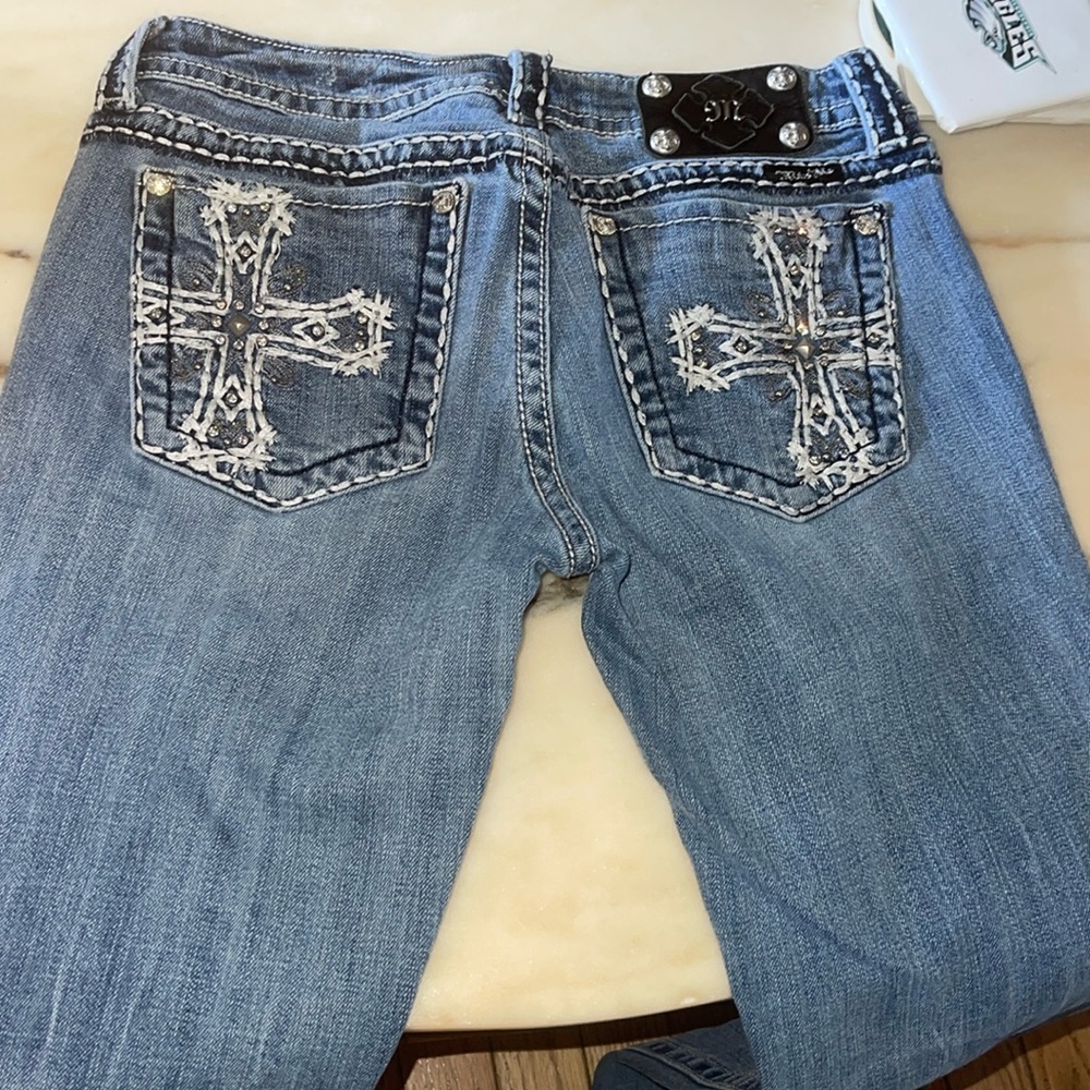 Miss Me jeans size 30 imseam 29 bling boot cut